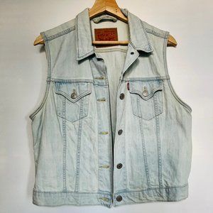 Levi's Strauss Light Wash Women's Denim Vest - Size L